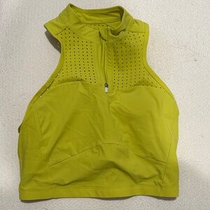 Vibrant Yellow Sleeveless Crop Top